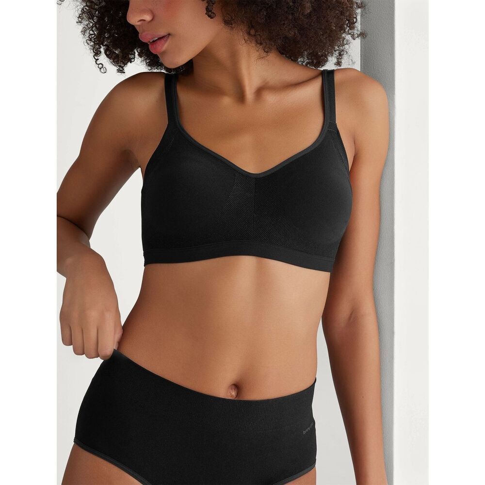 Tommy John Ultimate Comfort Seamless Bra in Black Size M 34C